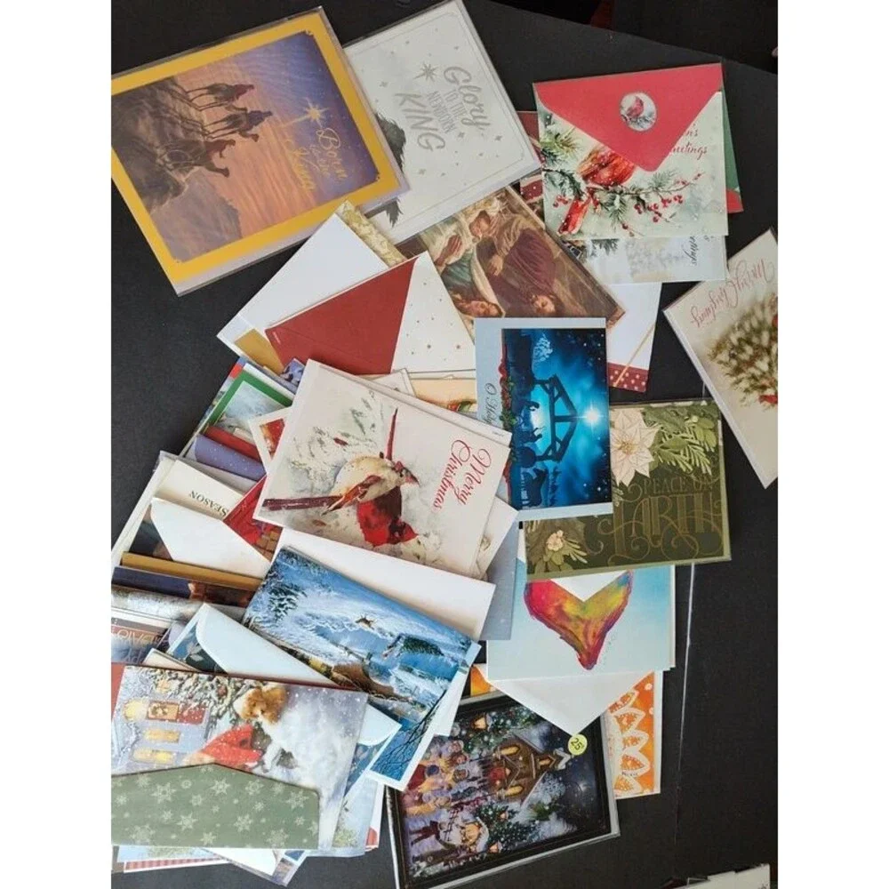 106 pcs Christmas holidays cards postcards envelopes set bundle